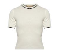 Valentino Garavani - Haut en laine avec ornement d'encolure - Femme - Pulls - Beige - Taille: 42 FR