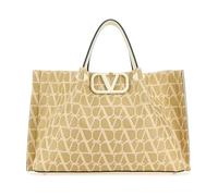 Valentino Garavani - Iconographic Canvas Tote Bag - Femme - Sacs - Beige - Taille: ONE Size