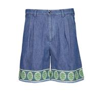 Valentino Garavani - Jacquard Hem Denim Bermuda Shorts - Homme - Shorts - Bleu - Taille: M