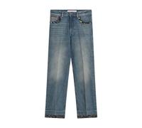 Valentino Garavani - Jean en denim à poches ornées - Femme - Jeans - Bleu - Taille: W25