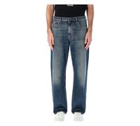 Valentino Garavani - Jean en denim de coton à jambe droite - Homme - Jeans - Bleu - Taille: W31