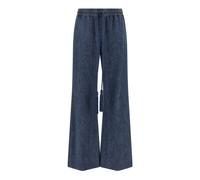 Valentino Garavani - Jean Évasé Large en Chambray - Femme - Jeans - Bleu - Taille: 34 FR