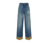 Valentino Garavani - Jean Large Taille Haute - Femme - Jeans - Bleu - Taille: W27