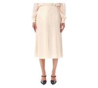 Valentino Garavani - Jupe midi - Femme - Jupes - Blanc - Taille: 36 FR