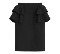 Valentino Garavani - Jupe Noire à Volants Fermeture Éclair Arrière - Femme - Jupes - Noir - Taille: 38 FR
