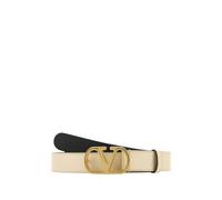Valentino Garavani - Leather Belt with Logo - Femme - Accessoires - Blanc - Taille: 75 CM