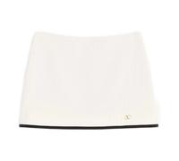 Valentino Garavani - Mini-jupe en tweed de coton - Femme - Jupes - Blanc - Taille: 38 FR