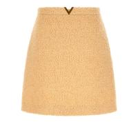 Valentino Garavani - Mini-jupe en tweed de laine bou Femme - Jupes - Beige - Taille: 34 FR