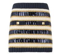 Valentino Garavani - Mini-Jupe Tricotée avec Détails Pailletés - Femme - Jupes - Multicolore - Taille: 40 FR