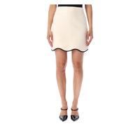 Valentino Garavani - Mini Jupe Waves - Femme - Jupes - Beige - Taille: 36 FR