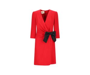 Valentino Garavani - Mini-robe portefeuille - Femme - Robes - Rouge - Taille: 34 FR