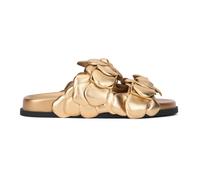 Valentino Garavani - Mules en cuir floral pour l'été - Femme - Chaussures - Jaune - Taille: 37 EU