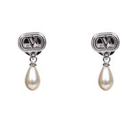 Valentino Garavani - Ovalette Earrings - Femme - Accessoires - Gris - Taille: ONE Size