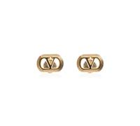 Valentino Garavani - Ovalette Metal Earrings - Femme - Accessoires - Jaune - Taille: ONE Size