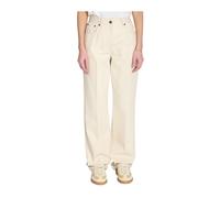 Valentino Garavani - Pantalon Large en Toile - Femme - Pantalons - Blanc - Taille: W27
