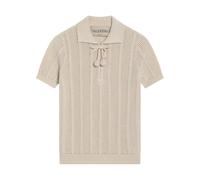 Valentino Garavani - Polo en maille de coton brodé - Femme - Pulls - Beige - Taille: 38 FR