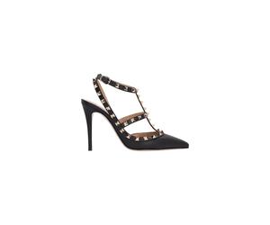 Valentino Garavani - Pompe à bride de cheville cloutée - Femme - Chaussures - Noir - Taille: 34 1/2 EU
