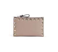 Valentino Garavani - Portefeuille en Cuir Grainé Nude & Neutrals - Femme - Accessoires - Beige - Taille: ONE Size