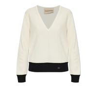 Valentino Garavani - Pull col en V - Femme - Pulls - Beige - Taille: 38 FR