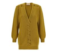 Valentino Garavani - Pull col en V tressé - Femme - Pulls - Jaune - Taille: 36 FR