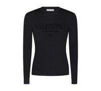 Valentino Garavani - Pull Col Rond en Laine avec Logo - Homme - Tops - Gris - Taille: L