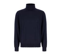 Valentino Garavani - Pull col roulé avec logo brodé - Homme - Pulls - Bleu - Taille: 2XL