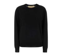 Valentino Garavani - Pull en laine avec broderie VLogo - Femme - Pulls - Noir - Taille: 42 FR