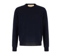 Valentino Garavani - Pull en laine avec broderie VLogo - Homme - Pulls - Bleu - Taille: XL