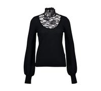 Valentino Garavani - Pull en laine avec dentelle - Femme - Pulls - Noir - Taille: 40 FR