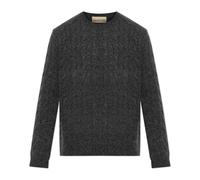 Valentino Garavani - Pull en laine avec tricot décoratif - Femme - Pulls - Gris - Taille: 36 FR
