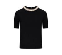 Valentino Garavani - Pull en Laine Brodé - Femme - Pulls - Noir - Taille: 40 FR