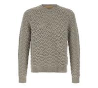 Valentino Garavani - Pull en Laine et Cachemire avec Détail V Métallique - Homme - Pulls - Gris - Taille: L
