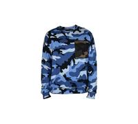 Valentino Garavani - Pull ras du cou à poche camouflage - Homme - Sweatshirts et sweats à capuche - Bleu - Taille: S
