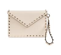 Valentino Garavani - Rockstud Clutch - Femme - Sacs - Beige - Taille: ONE Size