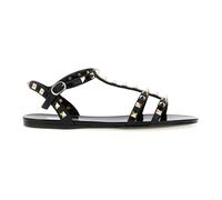 Valentino Garavani - Rockstud Flat Rubber Sandal - Femme - Chaussures - Noir - Taille: 41 EU