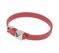 Valentino Garavani - Rockstud Leather Bracelet - Femme - Accessoires - Rouge - Taille: ONE Size