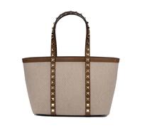 Valentino Garavani - Rockstud Small Shopping Bag - Femme - Sacs - Beige - Taille: ONE Size