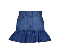 Valentino Garavani - Ruffled Hem Denim Mini Skirt - Femme - Jupes - Bleu - Taille: 38 FR