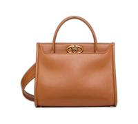 Valentino Garavani - Sac porté épaule VLogo Locker Petit Modèle - Femme - Sacs - Brun - Taille: ONE Size