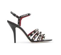 Valentino Garavani - Sandale à talon aiguille Rockstud Caged - Femme - Chaussures - Noir - Taille: 39 EU