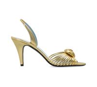 Valentino Garavani - Sandales à talon en cuir - Femme - Chaussures - Jaune - Taille: 39 1/2 EU
