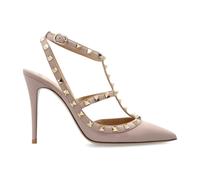 Valentino Garavani - Sandales à talons Rockstud - Femme - Chaussures - Beige - Taille: 39 1/2 EU