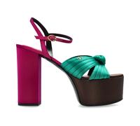 Valentino Garavani - Sandales Compensées Crasher en Satin - Femme - Chaussures - Multicolore - Taille: 38 1/2 EU