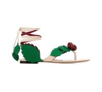 Valentino Garavani - Sandales Tongs Cherryfic - Femme - Chaussures - Blanc - Taille: 36 EU