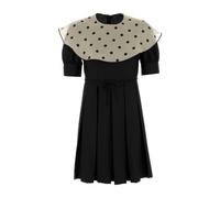 Valentino Garavani - Silk Mini Dress - Femme - Robes - Noir - Taille: 36 FR