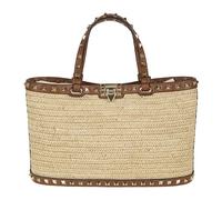 Valentino Garavani - Small Rockstud Tote - Femme - Sacs - Beige - Taille: ONE Size