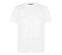 Valentino Garavani - T-shirt en coton avec broderie VLogo - Homme - Tops - Blanc - Taille: S