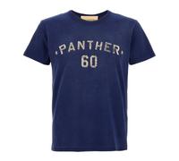 Valentino Garavani - T-Shirt en coton avec imprimé Chez Valentino et patch - Homme - Tops - Bleu - Taille: M