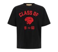 Valentino Garavani - T-shirt en coton avec imprimé panthère - Homme - Tops - Noir - Taille: XL