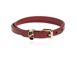 Valentino Garavani - The Leather Bracelet - Femme - Accessoires - Rouge - Taille: ONE Size